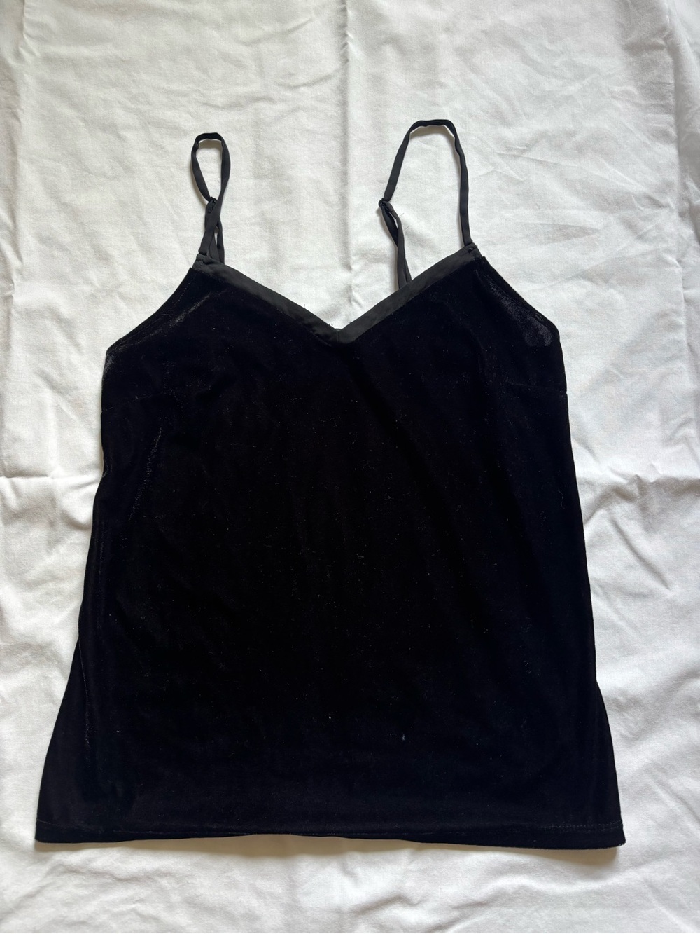 Banana Republic Black Velvet Spaghetti Strap Camisole